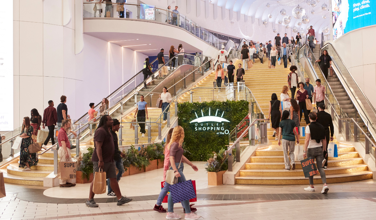 Shoppers at Outlet Shopping at The O2